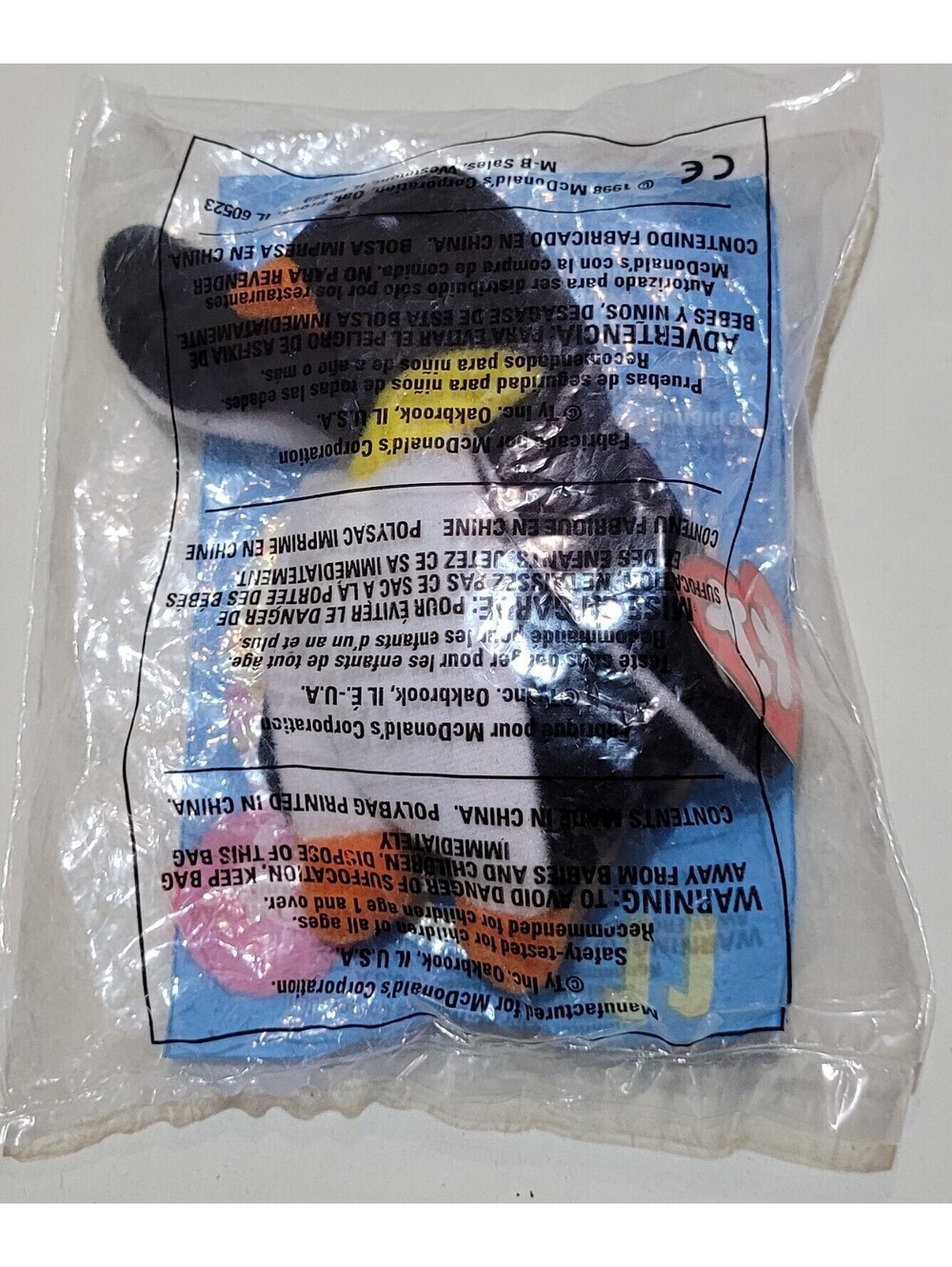 TY McDonald's Teenie Beanie - #11 WADDLE the Penguin (1998) (4.5 inch) - New